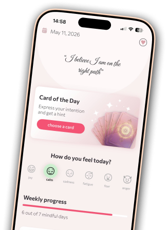 Solvia daily affirmation and mood screen